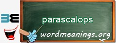 WordMeaning blackboard for parascalops